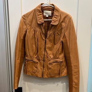 Hinge Caramel Leather Jacket
